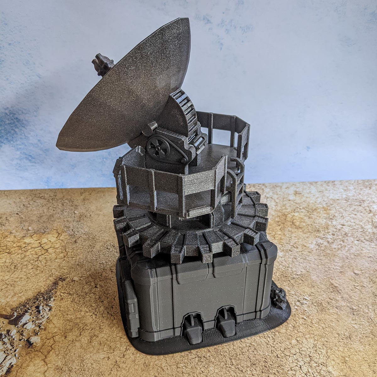 Base avec antenne de communication - Biome désert - Imprimée – vue 2 – Wargame Sceneries