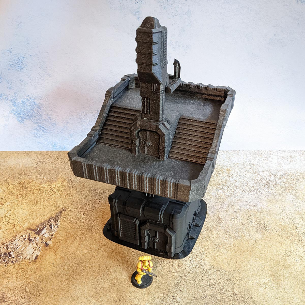 Base avec tour d'observation - Biome désert - Imprimée – vue 1 – Wargame Sceneries