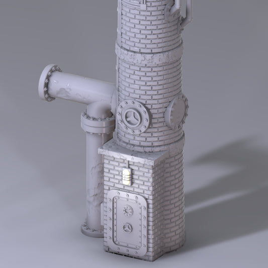 Chimenea delgada con conexión