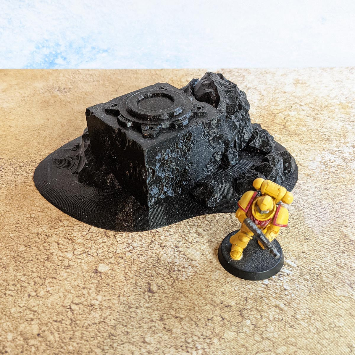 Entrée de bunker - Biome désert - Imprimée – vue 3 – Wargame Sceneries