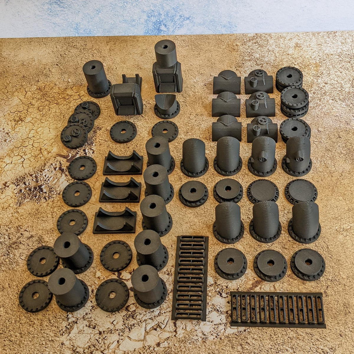 Lot de tuyaux - D30mm - Biome désert (STL) – vue 2 – Wargame Sceneries