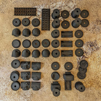 Lot de tuyaux - D30mm - Biome désert (STL) – vue 3 – Wargame Sceneries