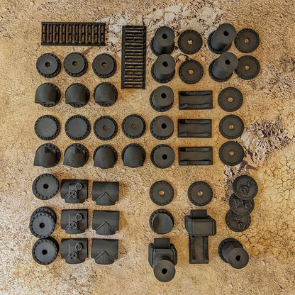 Lot de tuyaux - D30mm - Biome désert - STL