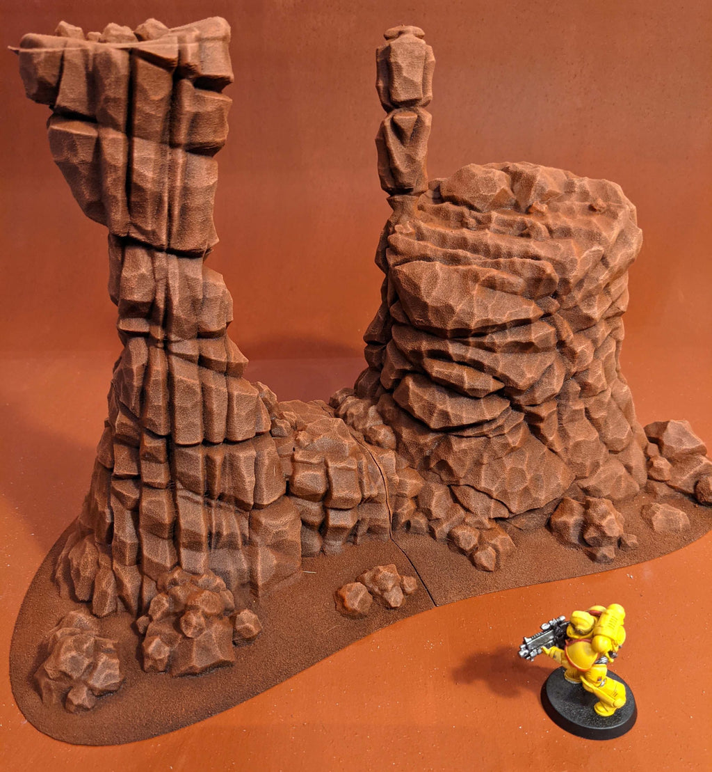 Grand sommet - Biome désert (STL) – vue 2 – Wargame Sceneries