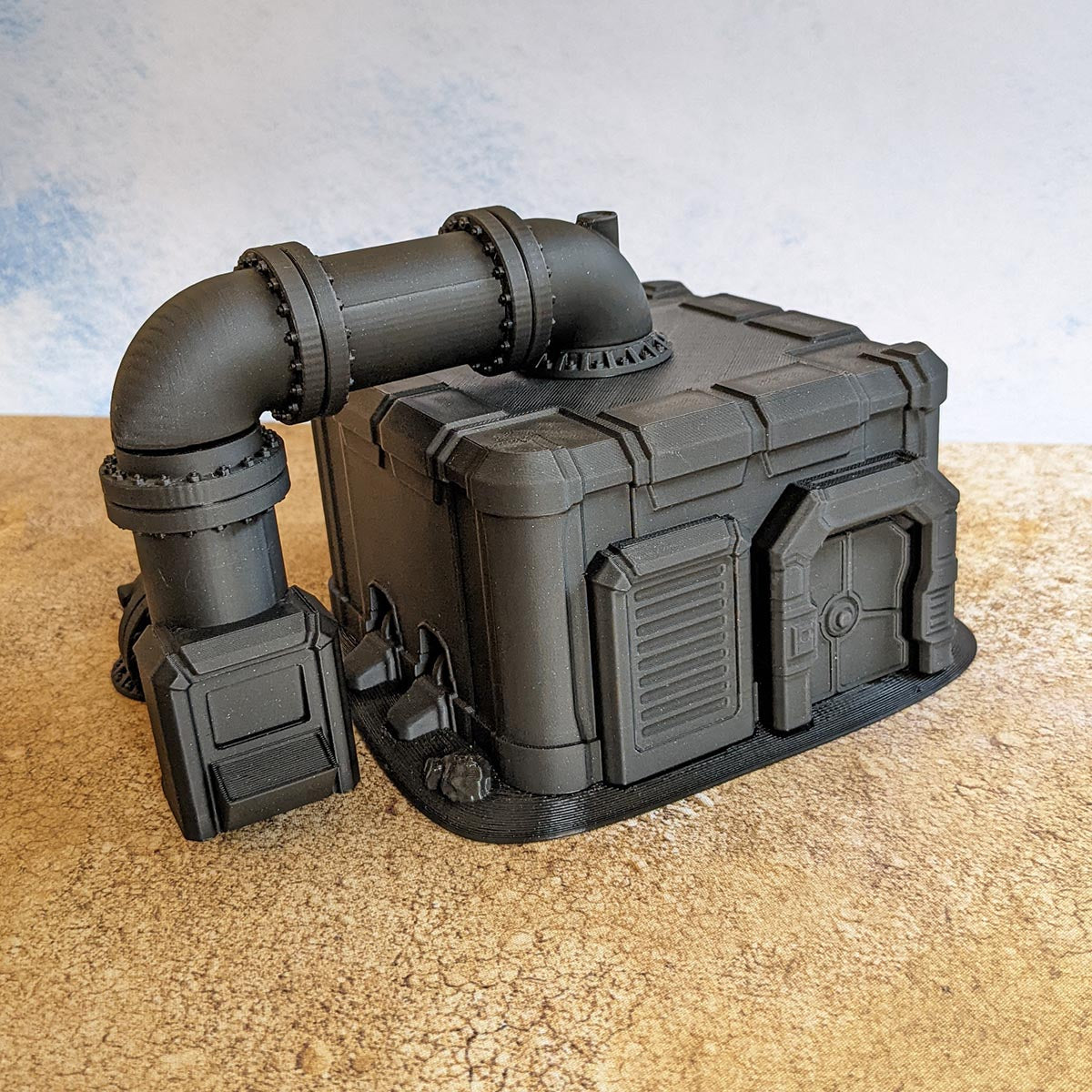 Station de pompage - Biome désert (STL) – vue 1 – Wargame Sceneries
