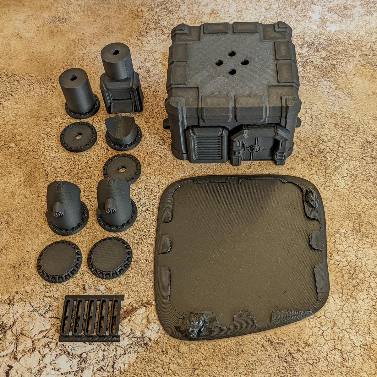 Station de pompage - Biome désert (STL) – vue 3 – Wargame Sceneries