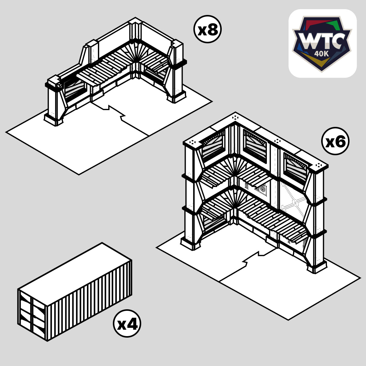 Ruine Industrielle - Tables de tournoi WTC – vue 6 – Wargame Sceneries