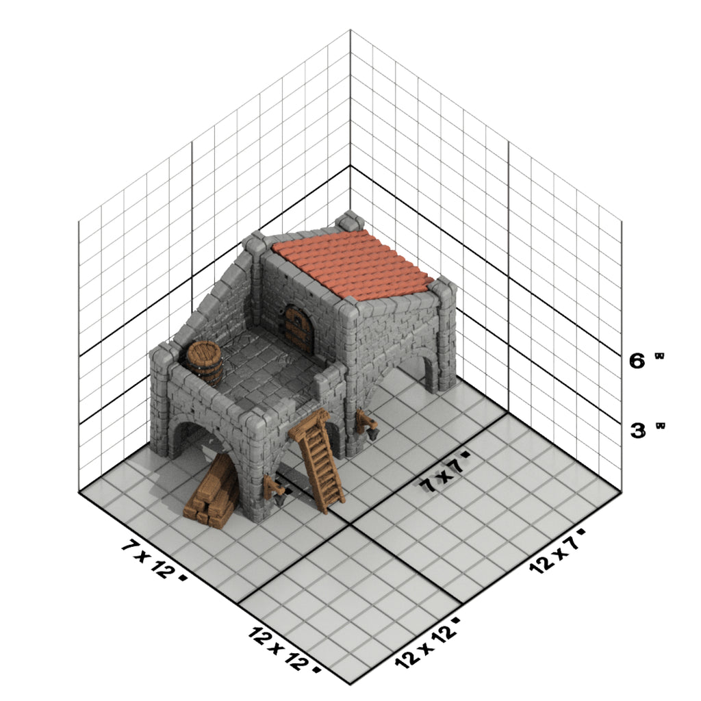 Maison - Médiévale – vue 10 – Wargame Sceneries