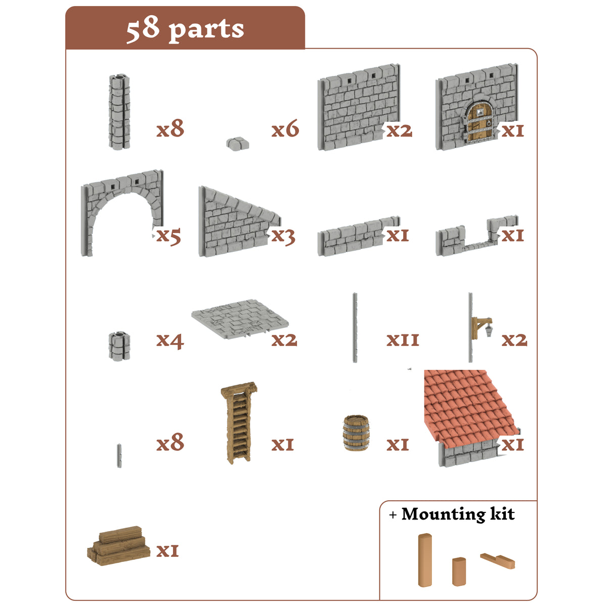 Maison - Médiévale – vue 11 – Wargame Sceneries