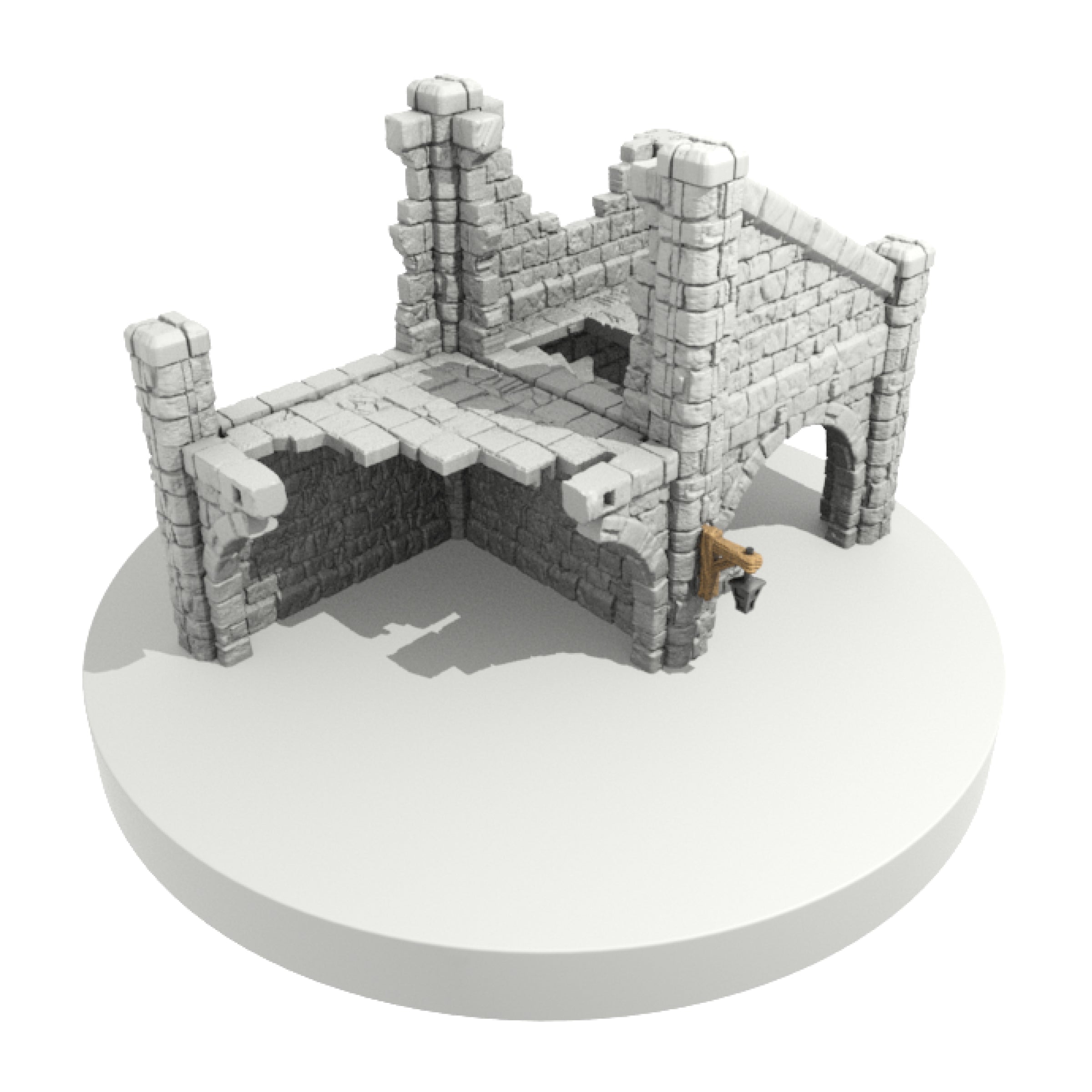Maison en ruine - Médiévale – vue 1 – Wargame Sceneries
