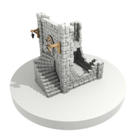 Tour en ruine - Médiévale – vue 4 – Wargame Sceneries