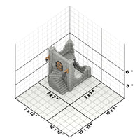 Tour en ruine - Médiévale – vue 5 – Wargame Sceneries