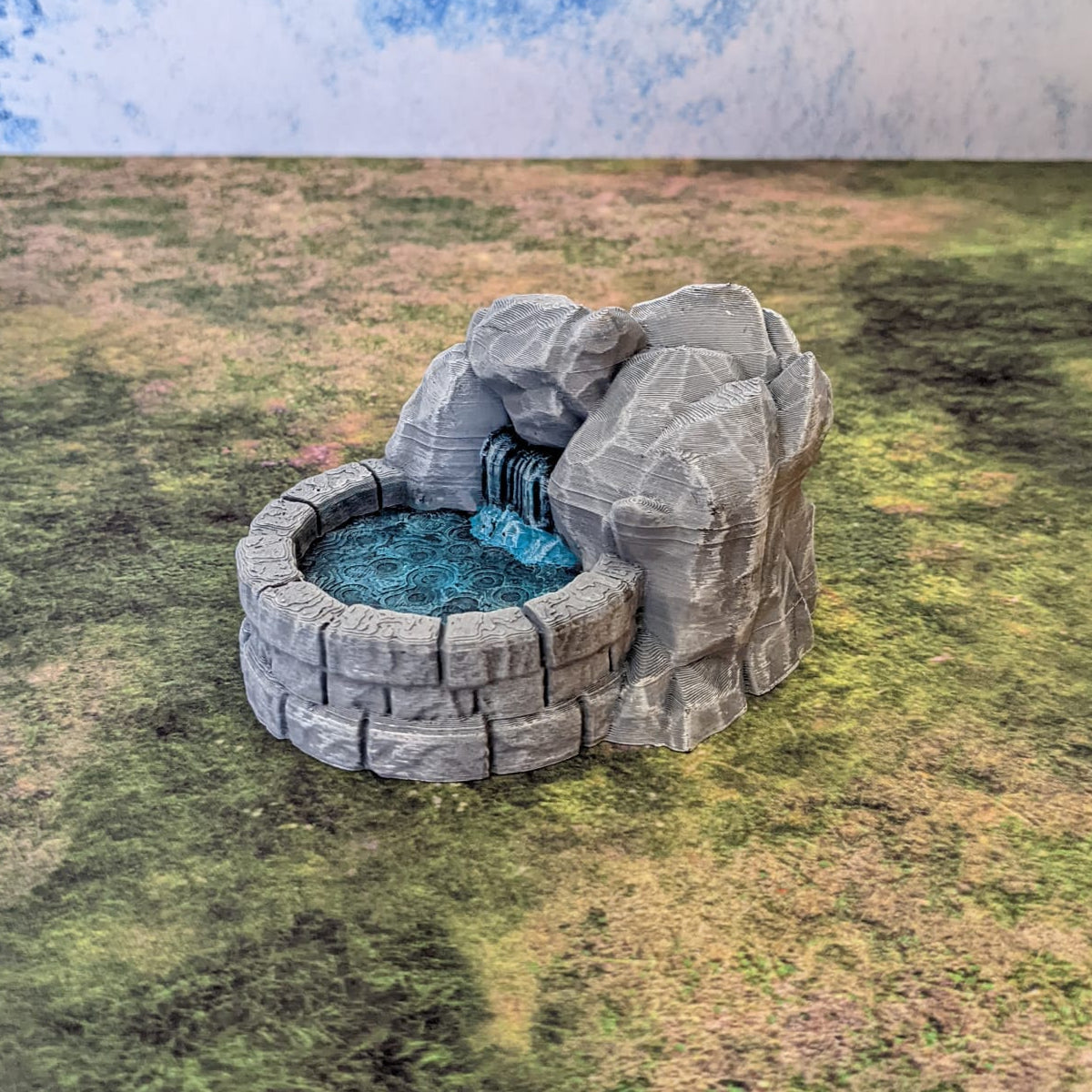 Source d'eau (STL) – vue 2 – Wargame Sceneries