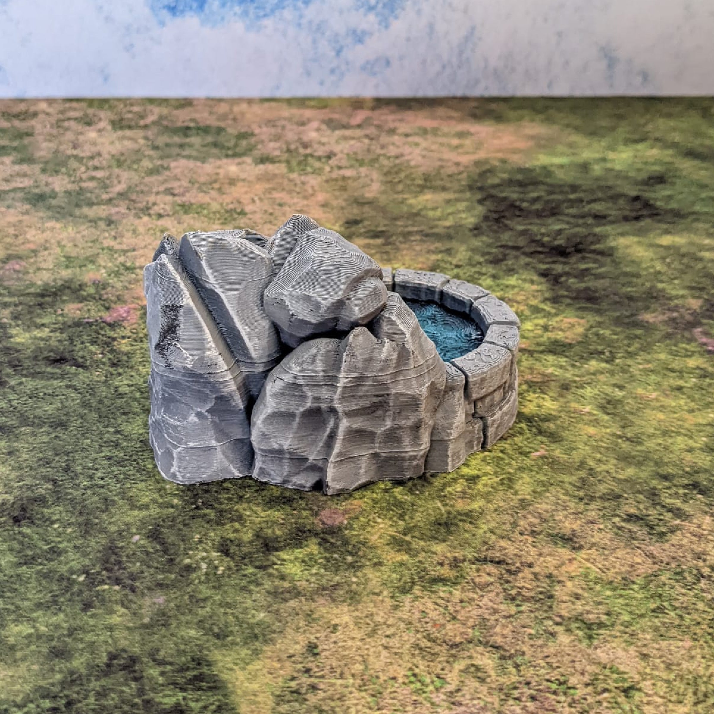 Source d'eau (STL) – vue 4 – Wargame Sceneries