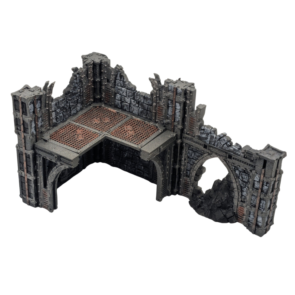 Ruine à 2 étages (2S) - Avarax - WTC x2 – vue 3 – Wargame Sceneries