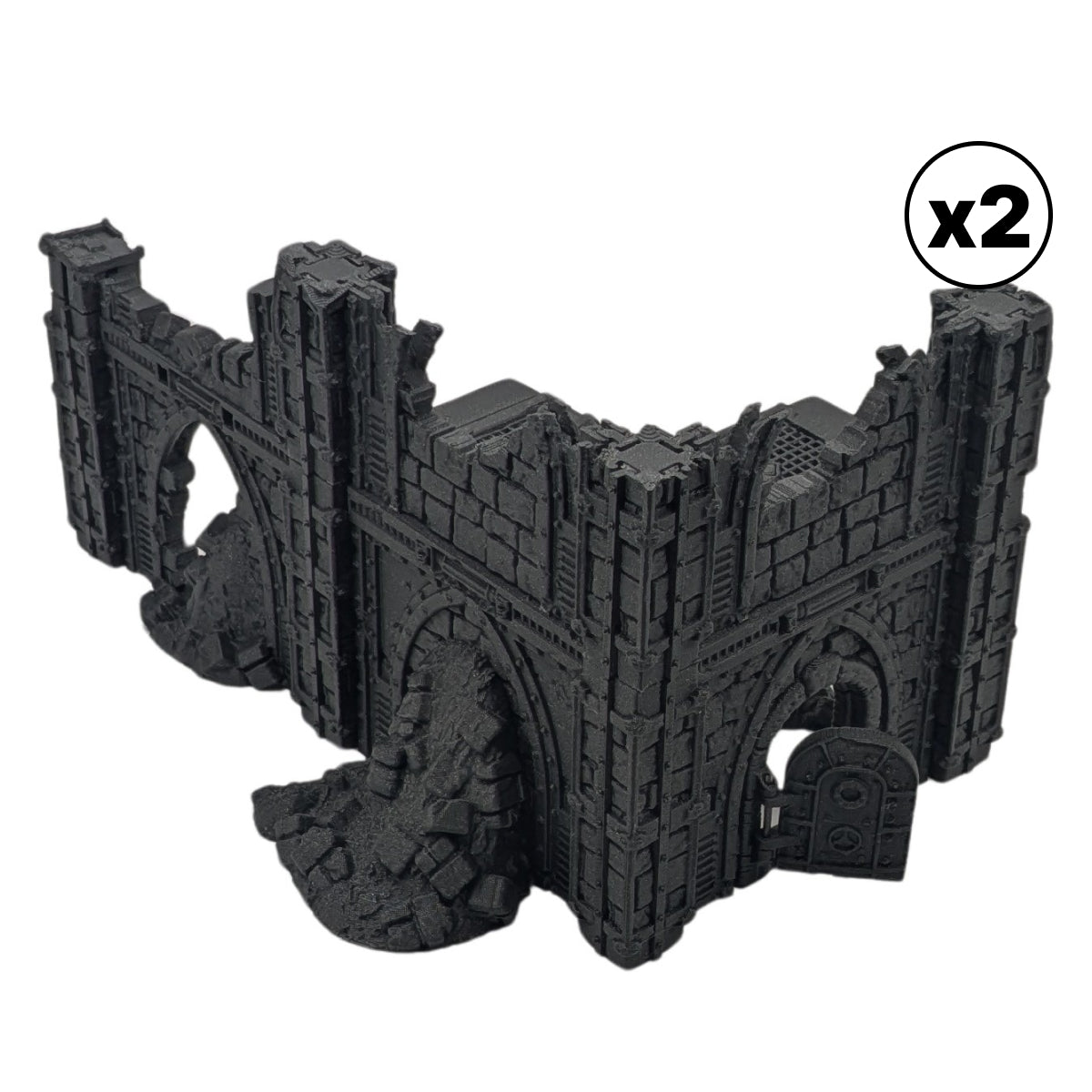 Ruine à 2 étages (2S) - Avarax - WTC x2 – vue 1 – Wargame Sceneries