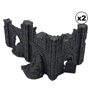 Ruine à 2 étages (2S) - Avarax - WTC x2 – vue 1 – Wargame Sceneries