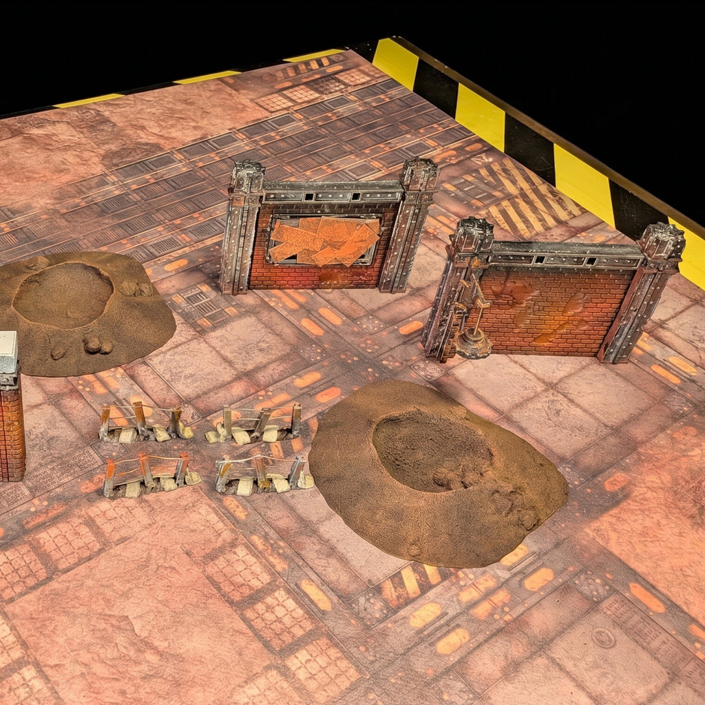 Industrium - Pack Streamfront – vue 3 – Wargame Sceneries