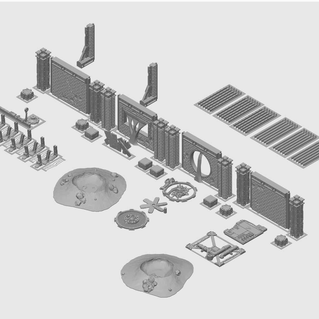 Industrium - Pack Streamfront – vue 4 – Wargame Sceneries