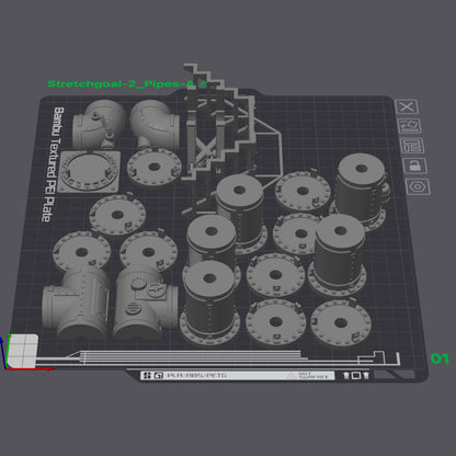 Pipe Set - D30mm - Desert Biome - STL
