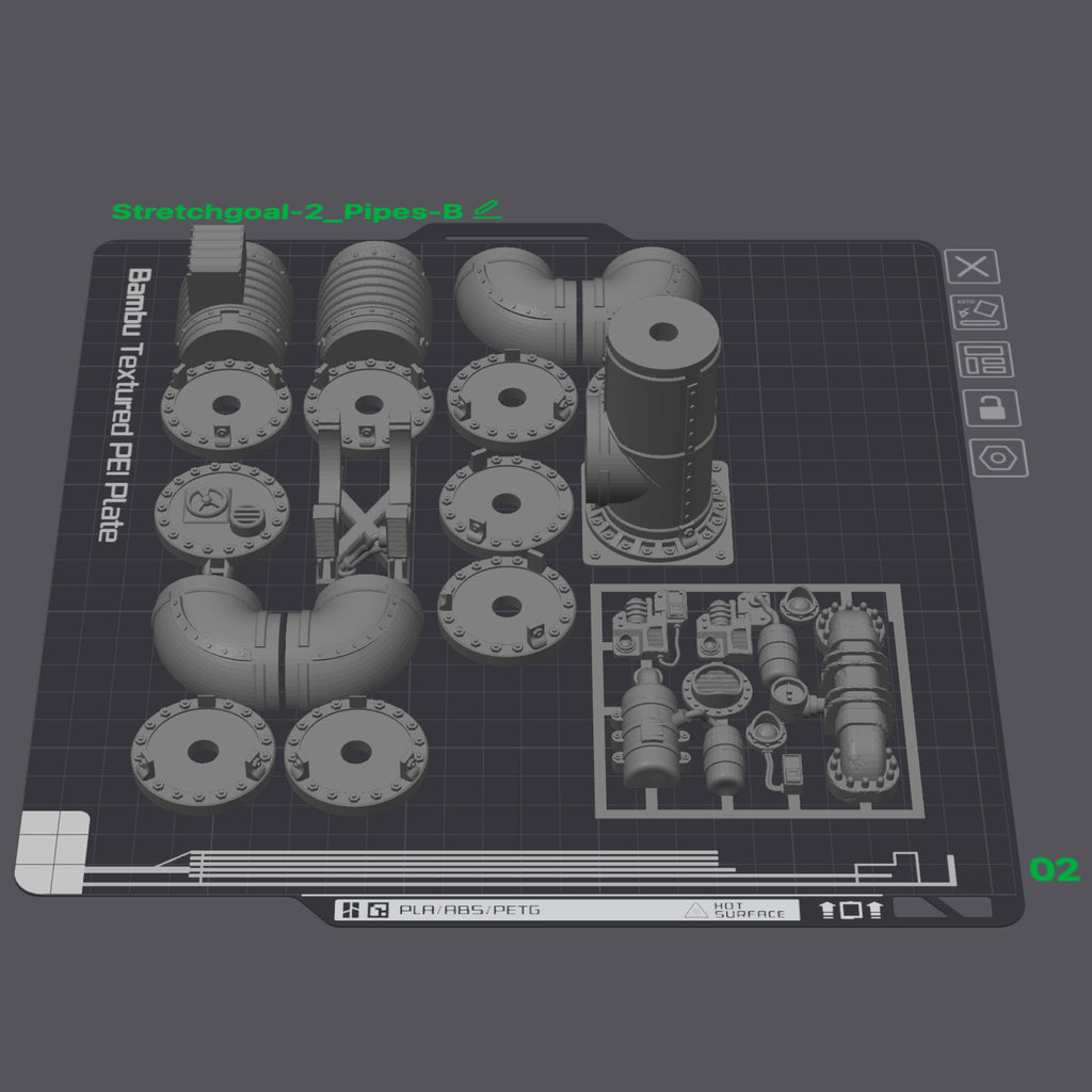 Lot de tuyaux - Diam. 30mm (STL) – vue 7 – Wargame Sceneries