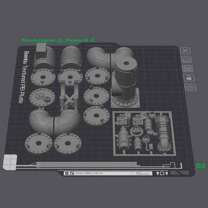 Pipe Set - D30mm - Desert Biome - STL