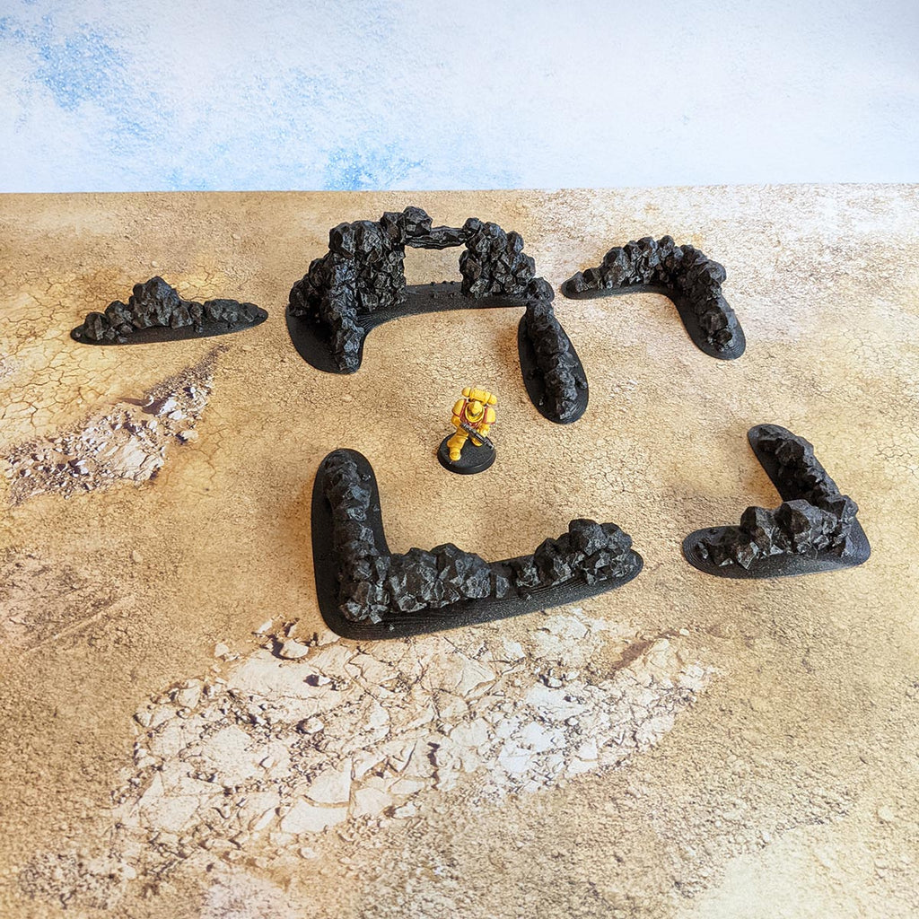 Murs - Biome désert (STL) – vue 1 – Wargame Sceneries